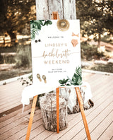 Bachelorette Welcome Poster Template | Tropical Bachelorette Party