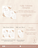 Pampas Grass Drink Menu | Boho Cocktail Menu