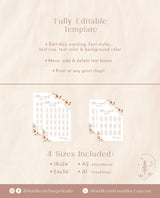Pampas Grass Seating Chart | Terracotta Wedding Seat Chart