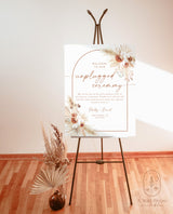 Minimalist Unplugged Wedding Sign | Pampas Grass Wedding