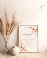 Minimalist Unplugged Wedding Sign | Pampas Grass Wedding