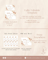 Pop When She Pops Label | Mini Champagne Bottle Label Template