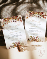 Fall Bridal Shower Invitation Template | Fall in Love Shower Invite