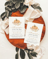 Fall Baby Shower Invitation Template | Pumpkin Baby Shower Invite