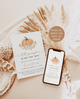 Fall Baby Shower Invitation Template | Pumpkin Baby Shower Invite