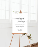 Minimalist Unplugged Ceremony Wedding Sign | Modern Unplugged Ceremony Sign