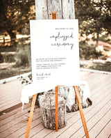 Minimalist Unplugged Ceremony Wedding Sign | Modern Unplugged Ceremony Sign