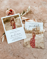 Graduation Party Invitation Template | Minimalist Graduation Announcement