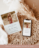 Graduation Party Invitation Template | Minimalist Graduation Announcement