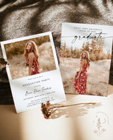 Graduation Party Invitation Template | Minimalist Graduation Announcement