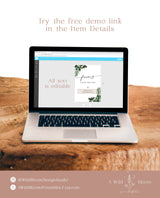 Boho Favors Sign | Tropical Favors Wedding Sign Template