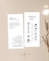 Minimalist Wedding Timeline Template | Modern Events Timeline