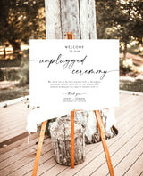 Minimalist Unplugged Ceremony Wedding Sign | Modern Unplugged Ceremony Sign