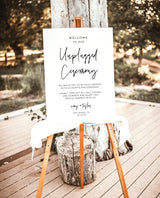 Modern Unplugged Ceremony Wedding Sign | Minimalist Unplugged Ceremony Sign