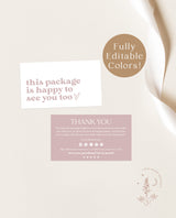 Boho Small Business Thank You Card | Editable Thank You Card Template