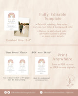 Rainbow Gender Reveal Invitation | Gender Neutral Shower Invite