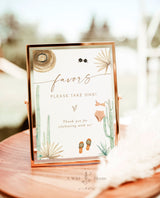 Desert Bachelorette Party Favors Sign | Palm Springs Bachelorette Favors Sign