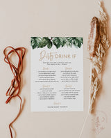 Tropical Bachelorette Drinking Game | Drink If Game