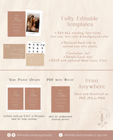 Terracotta Wedding Invitation Template | Minimalist Wedding Invite