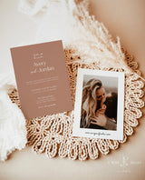 Minimalist Wedding Invitation Template | Dusty Terracotta Wedding Invite