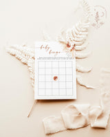 Pampas Grass Baby Bingo Game | Boho Baby Shower Game