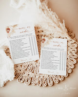 Over or Under Baby Shower Game | Boho Baby Shower
