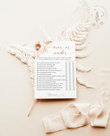 Over or Under Baby Shower Game | Boho Baby Shower