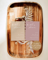 Minimalist Bridal Shower Invitation | Boho Beige Bridal Shower Invite