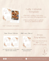 Bohemian Photo Save the Date Invitation | Minimalist Save the Date Template