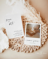 Minimalist Save the Date Template | Photo Save the Date Invite