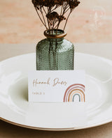 Minimalist Place Cards | Rainbow Place Card Template