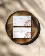 Minimalist Place Cards | Rainbow Place Card Template