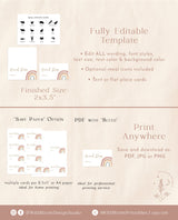 Minimalist Place Cards | Rainbow Place Card Template