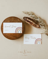 Minimalist Place Cards | Rainbow Place Card Template