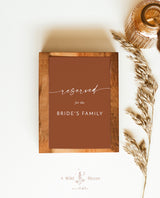 Wedding Reserved Signs | Minimalist Reserved Cards