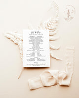 Wedding Party Timeline | Printable Wedding Day Schedule