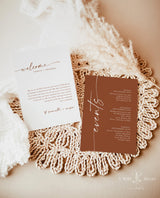 Minimalist Wedding Events Card | Terracotta Wedding Events