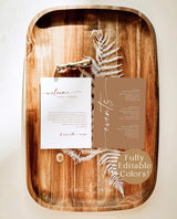 Minimalist Wedding Events Card | Terracotta Wedding Events