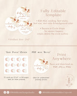 Boho Cupcake Toppers | Pampas Grass Baby Shower