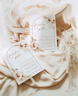 Terracotta Wedding Invitation Template | Minimalist Wedding Invite