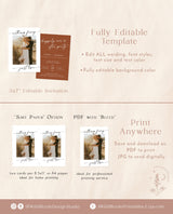 Photo Wedding Announcement | Terracotta Elopement Announcement