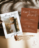 Photo Wedding Announcement | Terracotta Elopement Announcement
