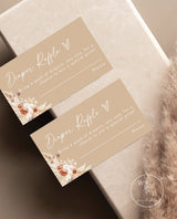 Pampas Grass Diaper Raffle Card | Diaper Raffle Ticket