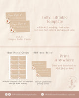 Pampas Grass Diaper Raffle Card | Diaper Raffle Ticket