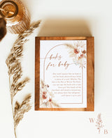Pampas Grass Books for Baby Card | Book Request Insert