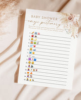 Emoji Pictionary Game | Baby Shower Emoji Pictionary