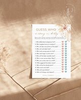 Baby Shower Guess Who Game | Boho Baby Shower