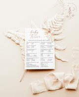 Boho Baby Trivia Shower Game | Baby Shower Trivia Game
