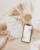 Boho Wedding Reception Invite | Photo Wedding Announcement