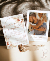 Boho Wedding Reception Invite | Photo Wedding Announcement